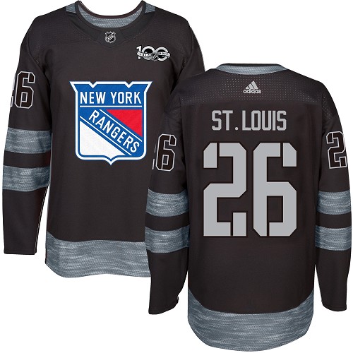 Adidas Rangers #26 Martin St.Louis Black 1917-100th Anniversary Stitched NHL Jersey